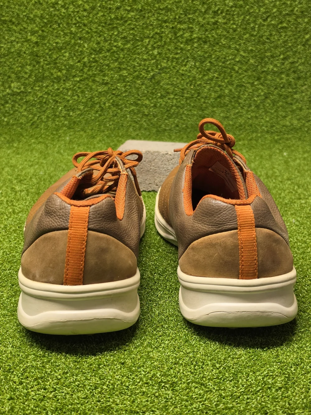 FootJoy Shoe Men Size 9.5 M Contour Casual Brown Leather Spikeless Golf Sneaker